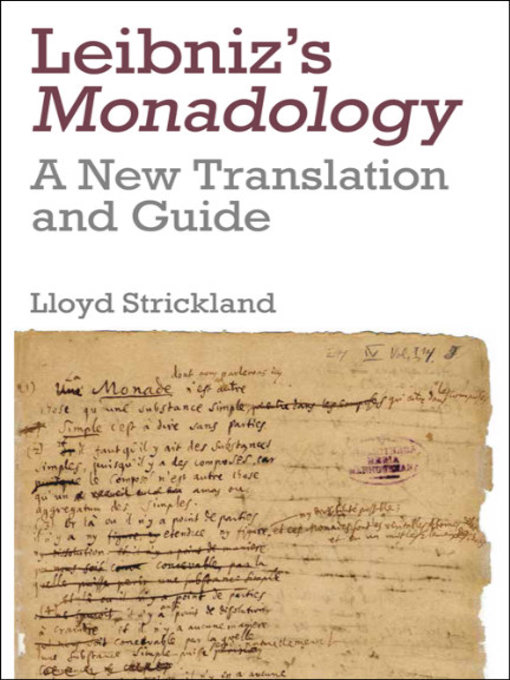 Title details for Leibniz's Monadology by Lloyd Strickland - Available
